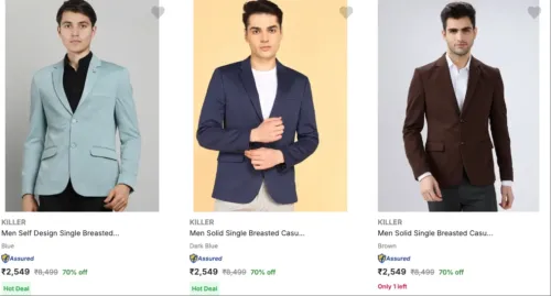Image of Killer Mens Readymade Blazers at Minimum 70% Discount