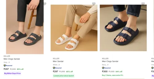 Image of Killer Men’s Sandals upto 85% Discount | Starting at ₹297
