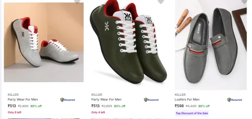 Image of Killer Men's Shoes upto 86% Discount