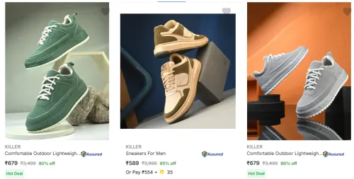 Image of Killer Men’s Sneakers @ Starting ₹589