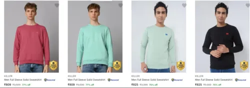 Image of KILLER Men's Sweatshirts at minimum 75% Discount
