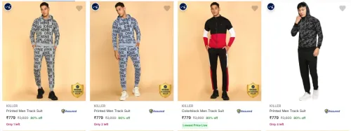 Image of KILLER Men's Tracksuits at minimum 80% Discount