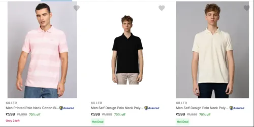 Image of Killer Men's T-Shirts at minimum 70% Discount
