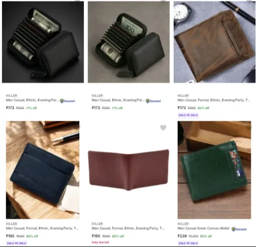 Image of KILLER Men's Wallet Upto 84% Discount