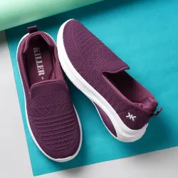 KILLER  Comfi-zone Premium Slip On Sneakers For Women Purple 4
