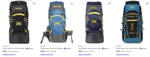 Image of Killer Rucksacks Backpack starting @ ₹609