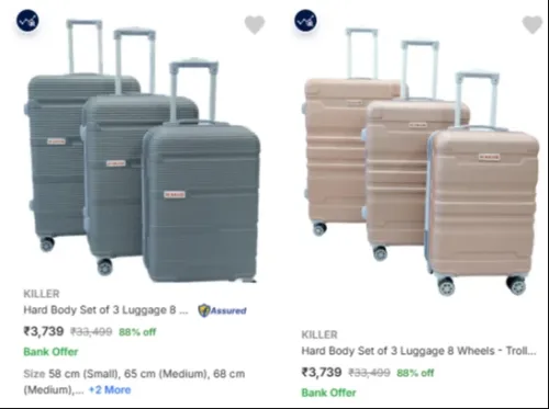Image of KILLER Suitcases at minimum 88% Discount