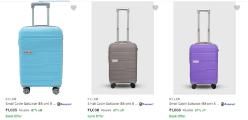 Image of Killer Suitcases Flat 87% Off