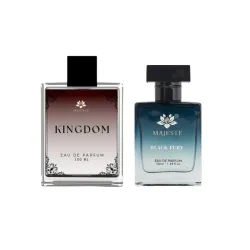 Kingdom & Black Fury Perfume Pack of 2 Unisex Eau de Parfum Set | Fragrance Combo for Men and Women | Kingdom 100ml & Black fury 50ml