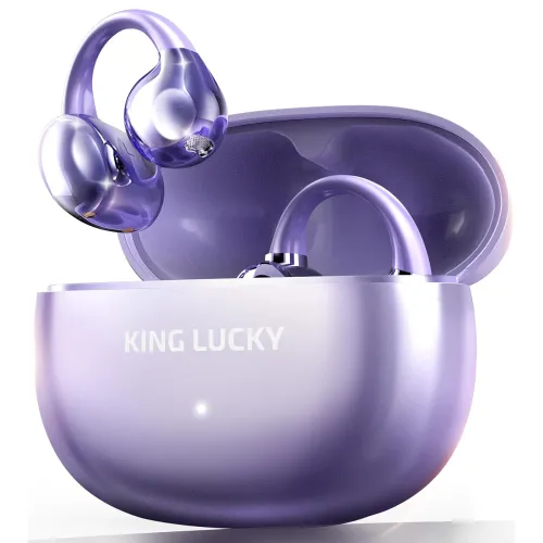 Image of Kinglucky Open Ear Earbuds Clip-On Bluetooth 6.0 Wireless Headphones with Mic