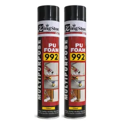 KingSton PU Foam Sealant Spray White - 750ml pack of 2