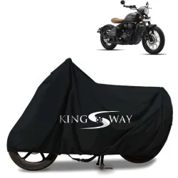 KINGSWAY® 100% Waterproof (Tested) Bike Body Cover Compatible with Jawa Jawa Perak, for All Two Wheeler Bike Scooter Scooty with Carry Bag - Rubber Coated Inside for UV and Scratch Protectio...