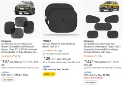 KINGSWAY Car Window Curtain Starting @ ₹107