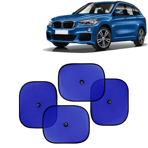 Image of KINGSWAY Car Window Curtain Sticky Sun Shades Compatible with BMW X1, (Year 2015 Onwards), Universal Fit Sunshades for S