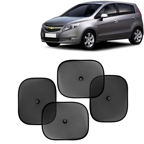 Image of KINGSWAY Car Window Curtain Sticky Sun Shades 4 Pieces