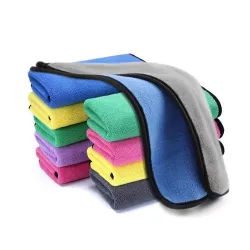 KINGSWAY Microfiber Cleaning Cloth for Car & Bike 10 Pcs, 800 GSM, 40x40 cm, Twisted Loop Super Absorbent Drying Towel, 