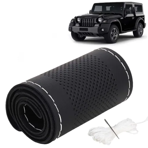 Image of KINGSWAY® PU Leatherite Car Steering Cover