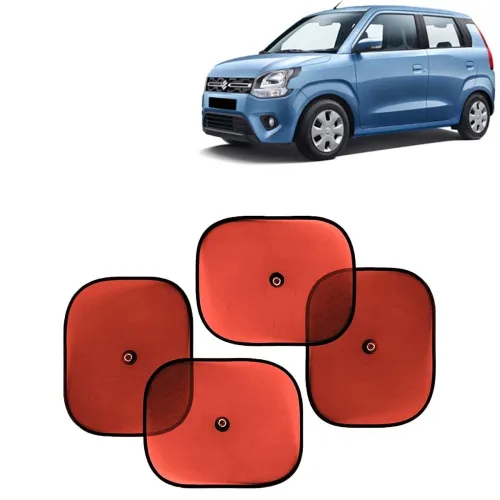 Image of KINGSWAY Car Window Curtain Sticky Sun Shades Compatible with Maruti Suzuki Wagon R, (Year 2019 Onwards), Universal Fit 
