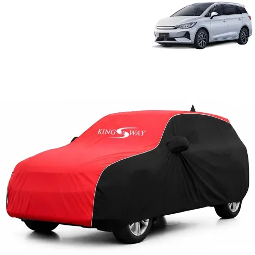Image of KINGSWAY Waterproof Car Cover for BYD eMAX 7 (Black & Red)