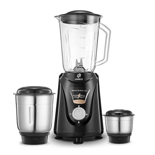 Image of Kinsco 550W Blender Mixer with 3 Jars | Heavy Duty Motor for Daily Grinding and Juicer | Strong Steel Blades | Home and 