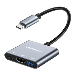 Kinsound USB Type C hub (3 in 1 Silver)