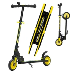 KIPA Gaming Hoot & Scoot Kick Scooter for Kids Ages 6-13 Years | Foldable with 3 Adjustable Height | 2 Wheels | BIS Cert