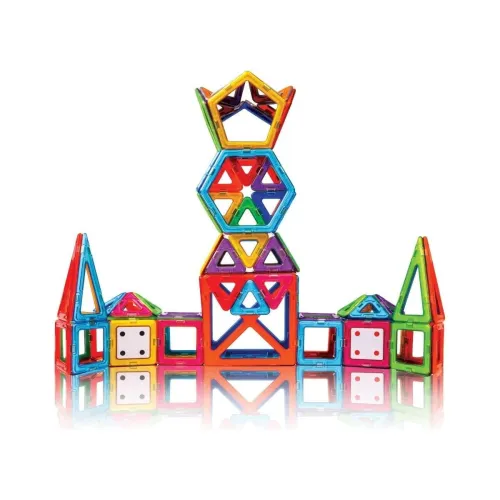 Image of KIPA GAMING Magplay Magnetic Blocks 26 Pcs | Multi-Shape & Colour Magnetic Blocks | STEM Building Set for Kids 3+ | Crea