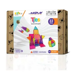 KIPA GAMING Magplay Magnetic Tiles 22 Pcs | Multi-Shape & Colour Magnetic Tiles | STEM Building Set for Kids 3+ | Creati