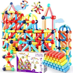 KIPA Gaming MagPlay Roundel | 36-Piece Magnetic Sticks and Blocks Building Set - Educational STEM Toy for Toddlers (3+ Years) - Montessori Learning and Construction Kit (Roundel - 36Pcs)