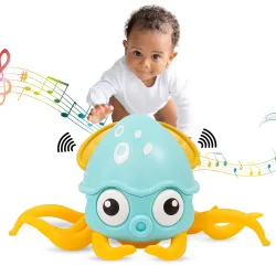 KIPA Gaming Full Fun Baby Musical Octopus Crawling Toy for Kids | Interactive Dancing Octopus with Music and LED Lights 