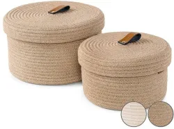 Kirti textile Jute Luxury Cess Jute Storage Basket, Po2