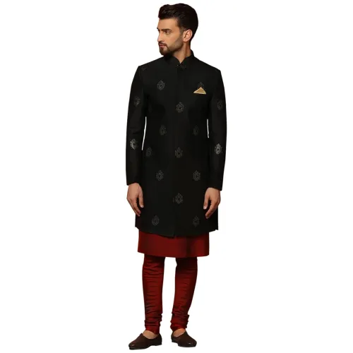Image of KISAH Men's Kurta Sherwani Churidar Set
