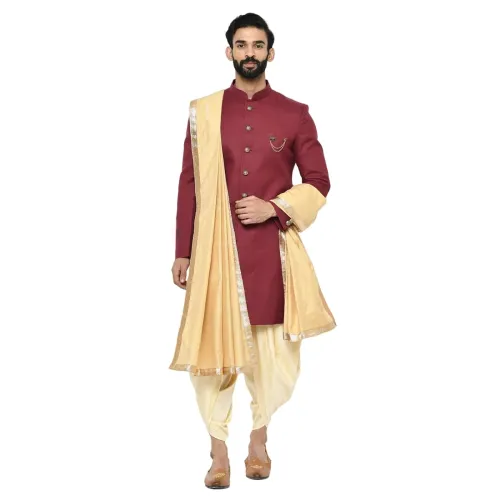 Image of KISAH Men's Sherwani Dhoti Set