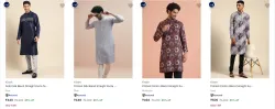 Kisah Mens Kurtas at minimum 70% Discount