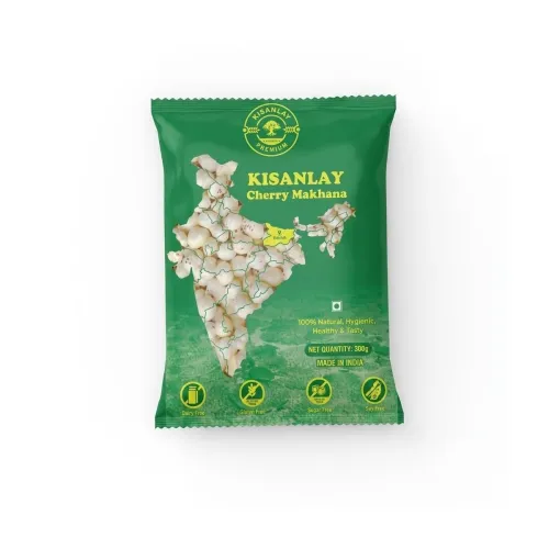 Image of KISANLAY Cherry Makhana 500g Crunchy Healthy Fasting Snack Foxnuts