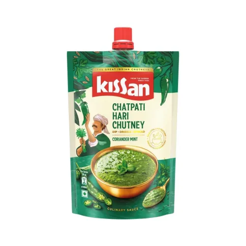 Image of Kissan Chatpati Hari Chutney 200g |Dhaniya Pudina Chutney |Silbatta like texture | Sourced from Indian Farms | made with