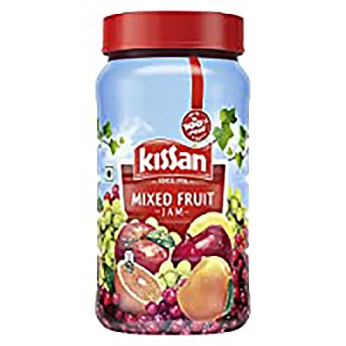 Image of Kissan Mixed Fruit Jam 1 Kg Bottle, With Real Fruit Ingredients