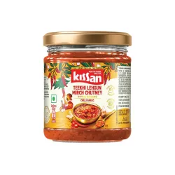 Kissan Teekhi Lehsun Mirch Chutney, 200g, For Traditional Spicy Flavors, With Mathania Red Chillies & Fresh Whole Garlic