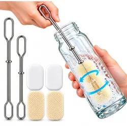 Kitchen Clean Bottle Cleaner Brush Set 2 Handles