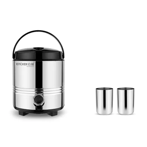 Image of KITCHEN CLUE Stainless Steel Insulated Water Container 5 Liters Set 2 