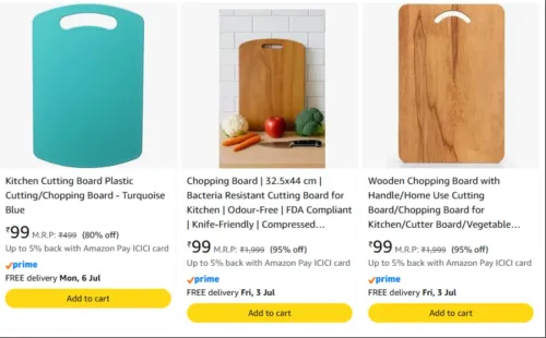 Image of Kitchen Cutting Board Starting Price ₹99