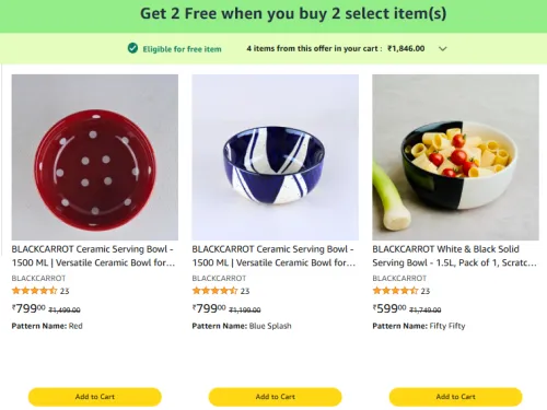 Image of Kitchen Dining product offer: Buy 2 Get 2 Free 