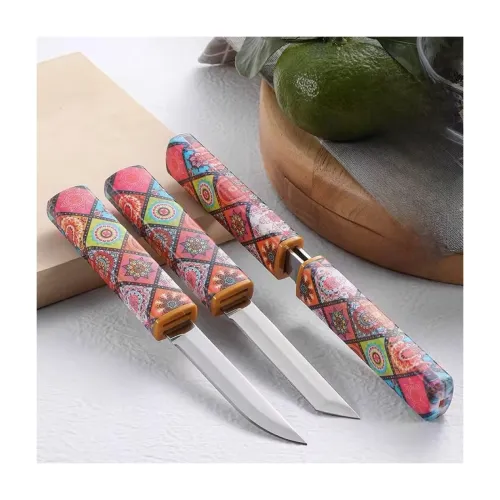 Image of Wizbiz Japanese Style Mini Pocket Katana Kitchen Dual Knife with Sheath 