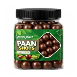 Kitchen Jungle Pan Shots Mukhwas Candy Balls 350gm (Pack Of 1 Jar) | Refreshing Paan Flavour Laddu Candy | Traditional A