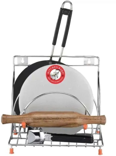 Image of KITCHEN KART Utensil Kitchen Rack Chakla Belan Stand CT1 Steel
