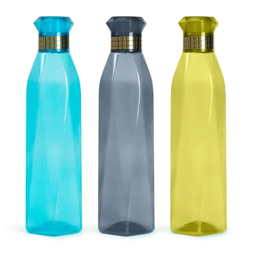 Image of Kitchen Plastic Water Bottle I Water Bottle 1 ltr Set of 3 Water Bottles 