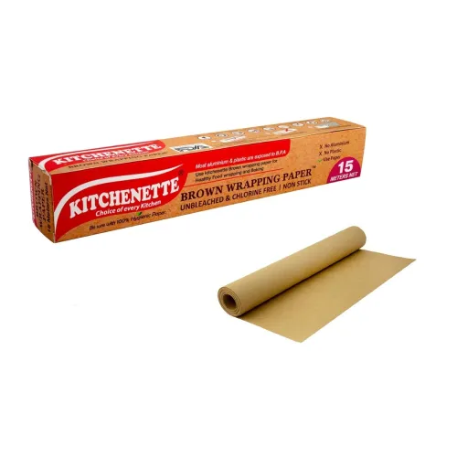 Image of Kitchenette Brown Food Wrapping & Baking Paper (Unbleached & Chlorine Free) Multipurpose | Oven and Microwave Safe | Non