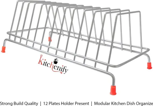 Image of Kitchenify Plate Kitchen Rack Steel Plate Stand
