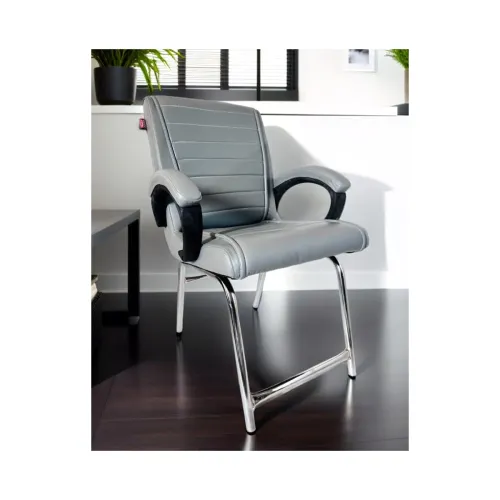 Image of KITHANIA Executive Office Chair with Cushion & Armrest, Grey (H Frame)