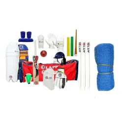 Klapp Made in India Kashmir Willow Cricket Kit with Cricket Net (6, Net Size (100x10))